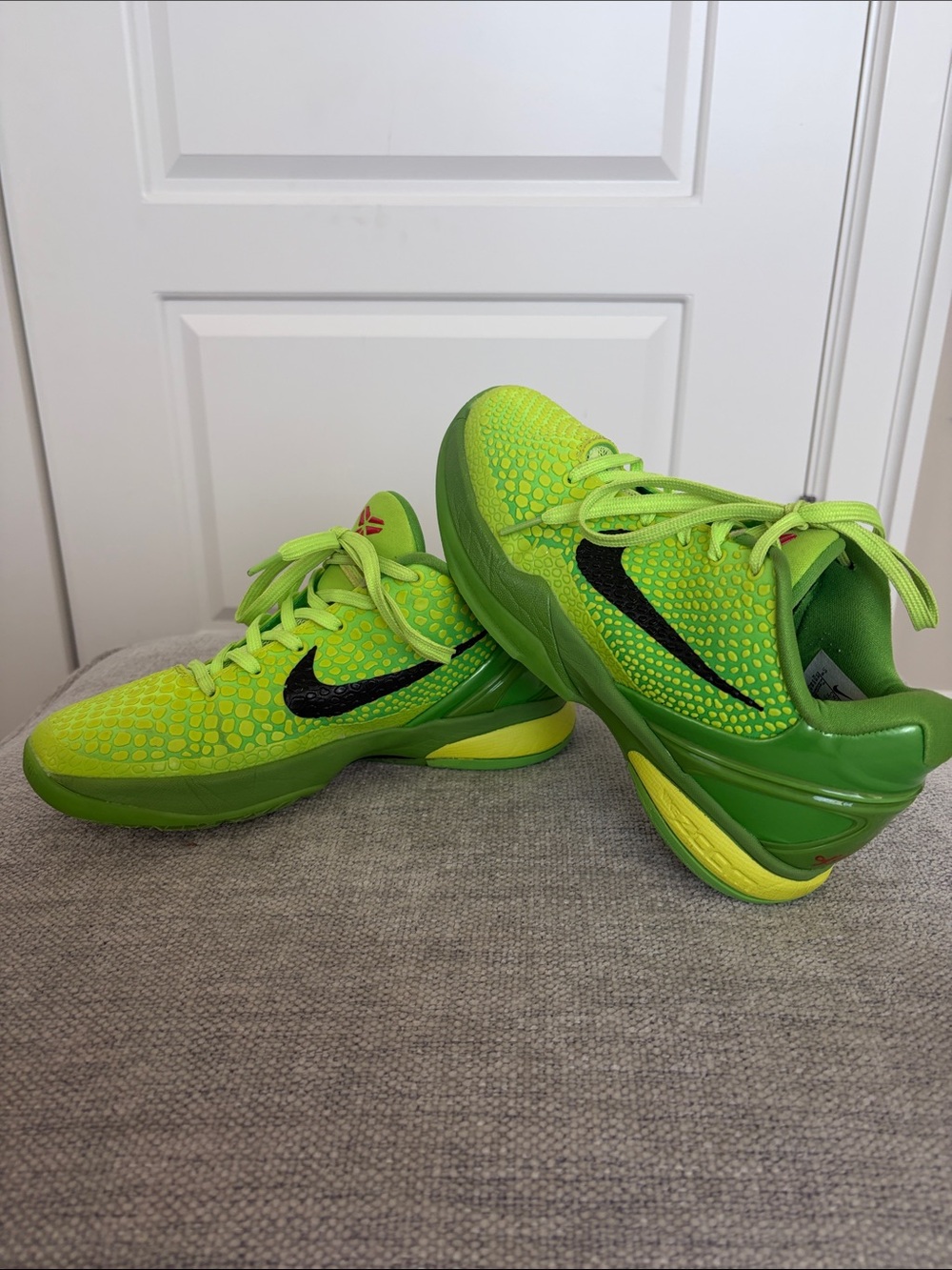 Nike Neon Green Basketball Sneakers with Black Swoosh